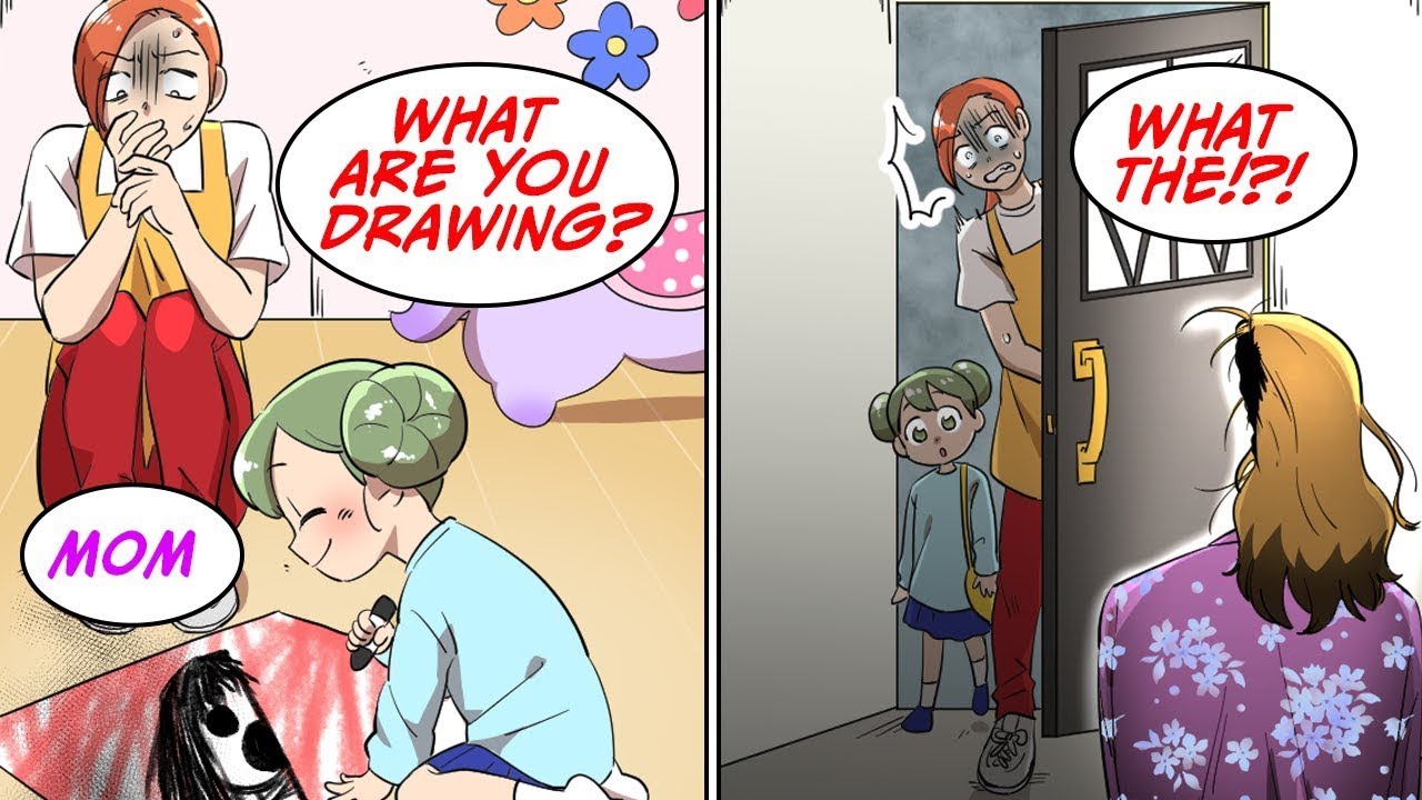 One of my students started drawing a picture of her mom, but then... [Manga Dub]