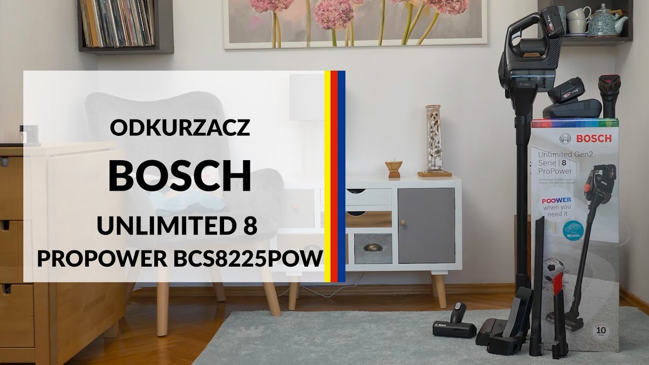 Odkurzacz pionowy Bosch Unlimited 8 ProPower BCS8225POW &ndash; dane techniczne &ndash; RTV EURO AGD