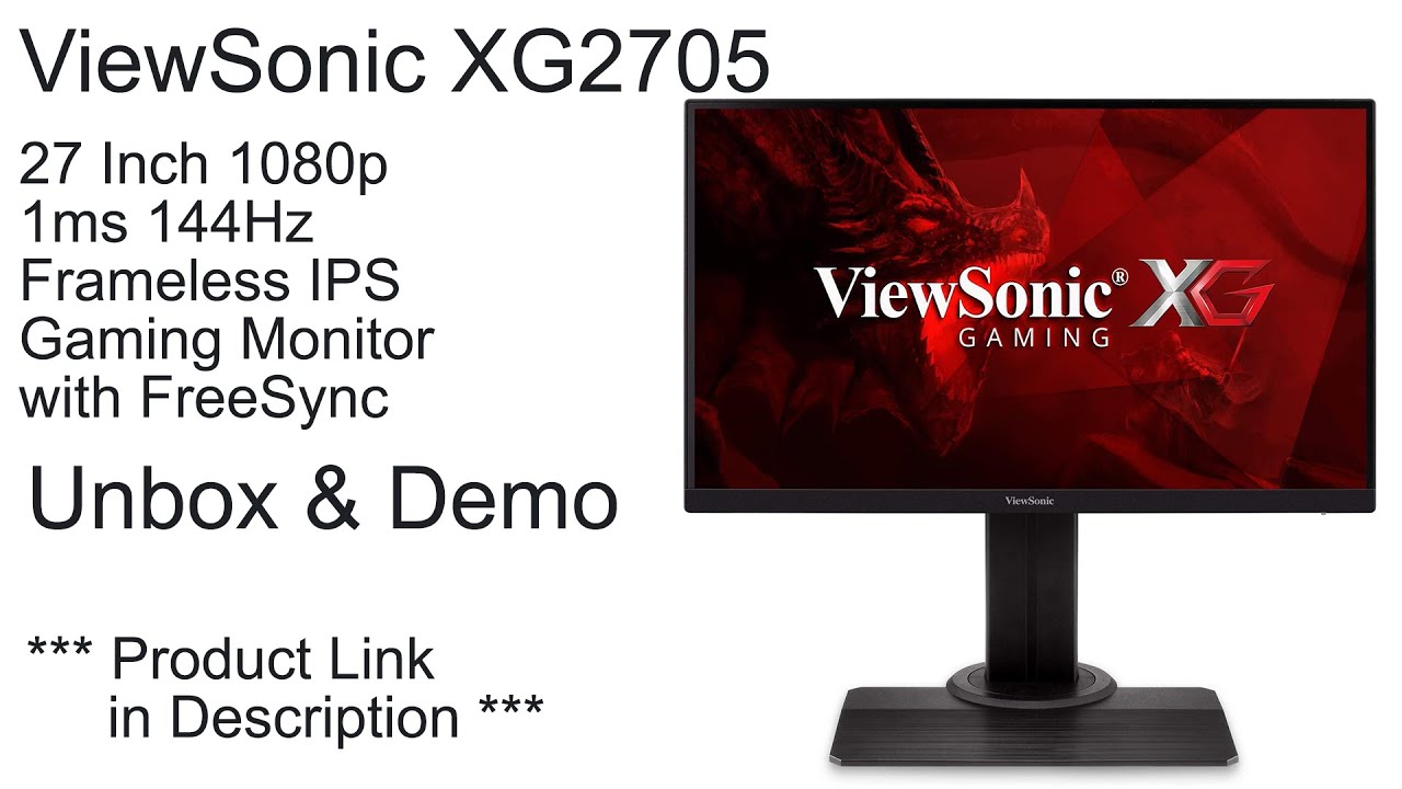 Unbox & Demo: ViewSonic XG2705 27 Inch 1080p 1ms 144Hz Frameless IPS Gaming Monitor with FreeSync