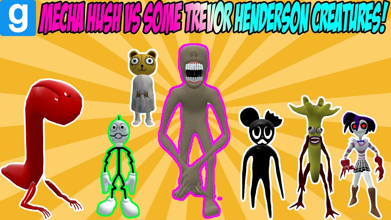 MECHA HUSH vs. SOME TREVOR HENDERSON CREATURES! - Garry's Mod Sandbox