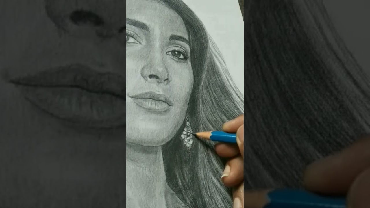 Pooja hegde sketch 😍 #drawing #shorts #art #beast #thalapathyvijay