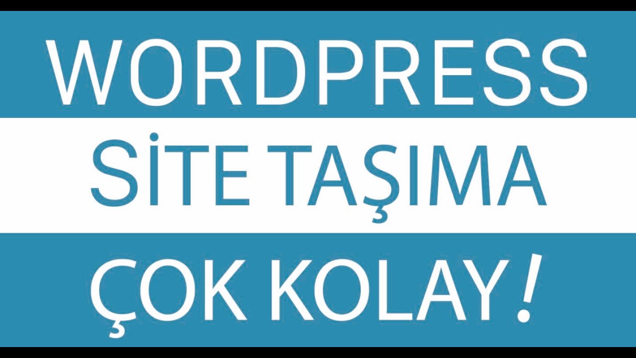 WordPress Site Taşıma İşlemi! - All In One WP Migration Site Taşıma Sorunu Çözüldü. - Çok Kolay.