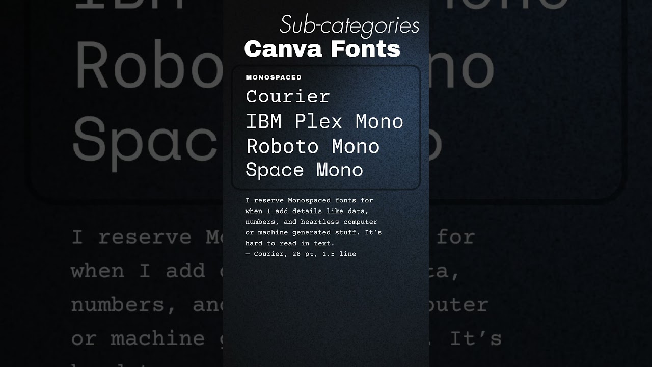 These are the canva geometric fonts and monospaced. Both have a cold, exact kind of personality.