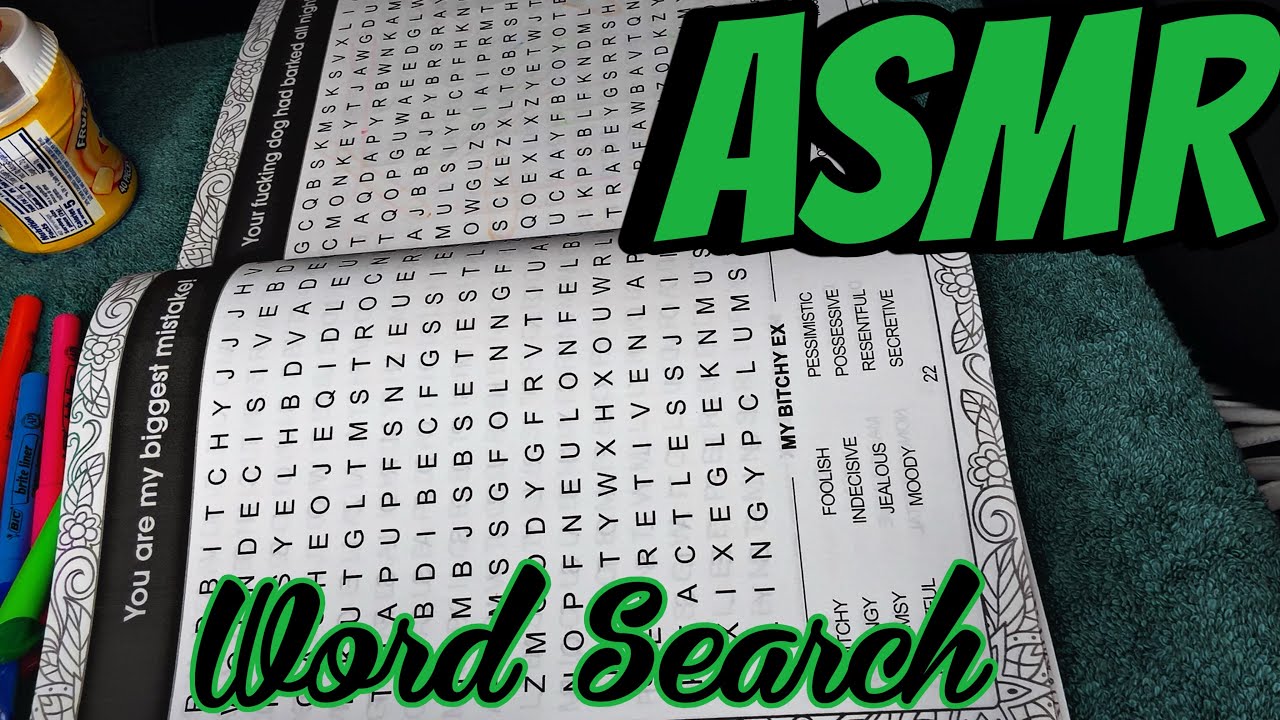 ASMR Whispered Word Search 🧠 Gum Chewing & Popping | PURE Brain Melting Relaxation