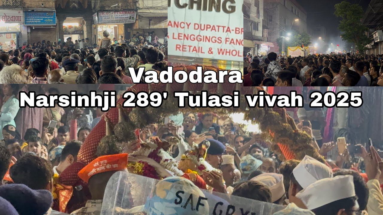 Lord Narsinhji 289'th Tulsi Vivah Varghodo in Vadodara 2025 | Kartik Purnima | Narsinhji Ni Pole 