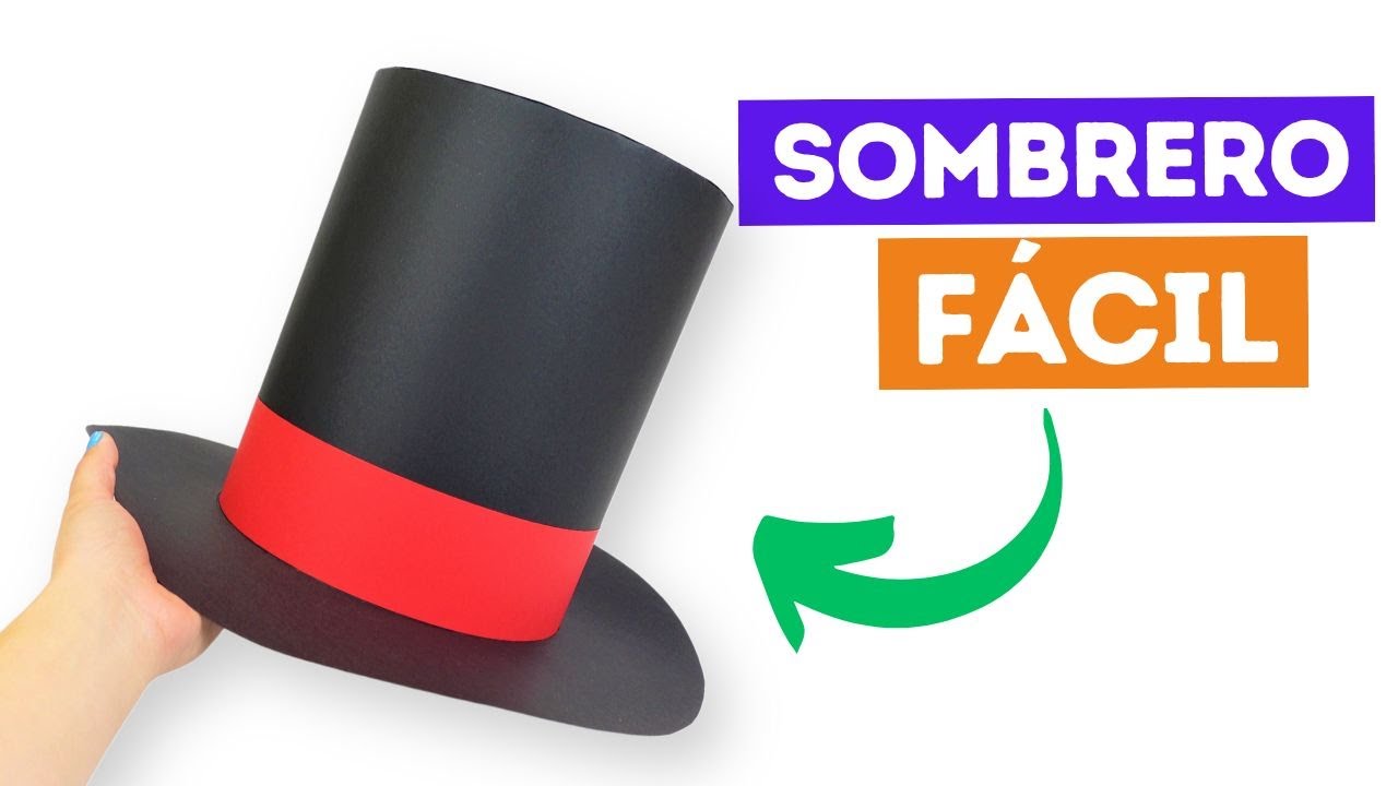 🎩 Cómo hacer un sombrero de cartulina ¡Fácil!