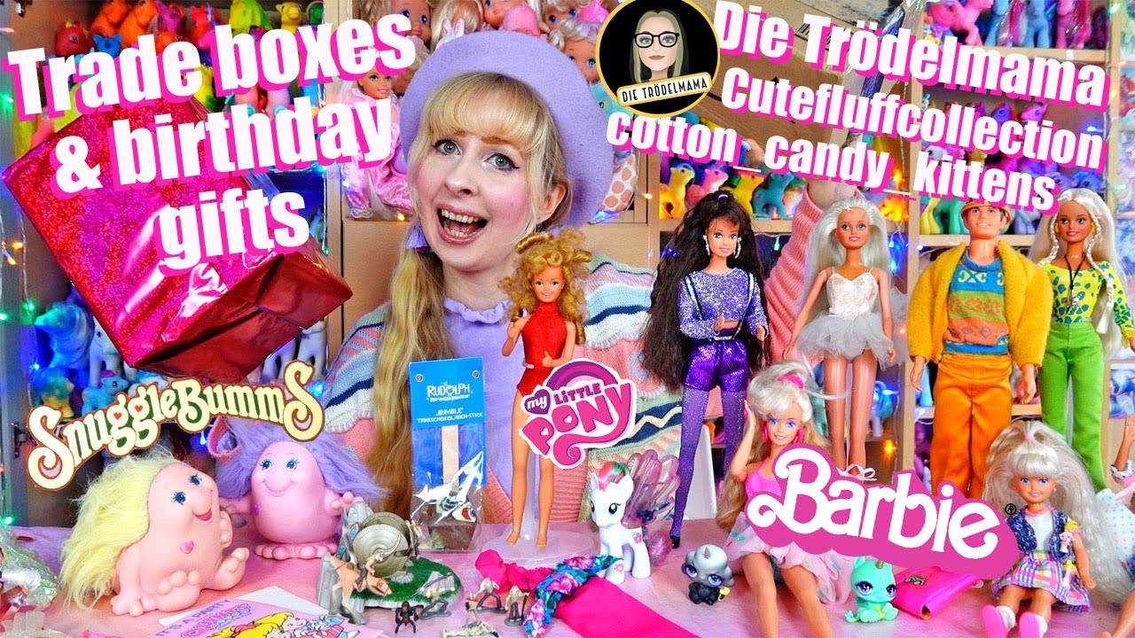Vintage toy trade unboxing + birthday gifts haul - Barbie, G4 MLP, Snugglebumms, Micro Maschines