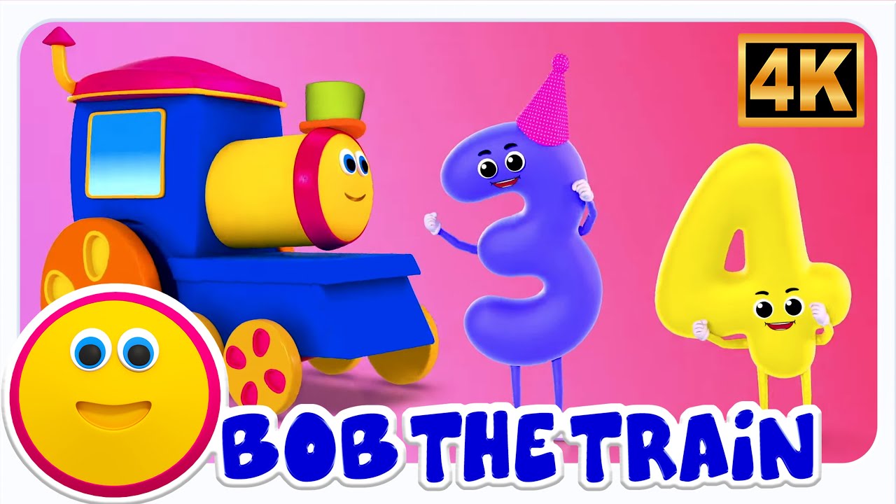 Bob the Train English Numbers Song, अंग्रेजी में गिन्ती सीखें + Kids Education Learning Videos