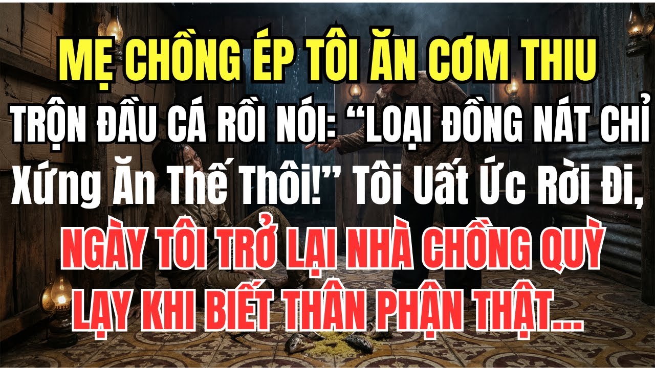 Mẹ Chồng Ép Tôi Ăn Cơm Thiu, Nói: 