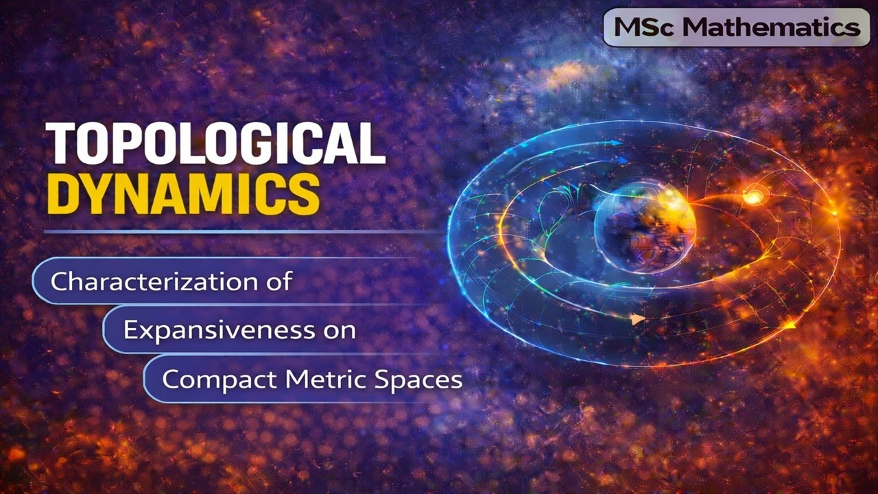 Topological Dynamics | Lecture 9: Characterization of expansiveness on compact metric spaces