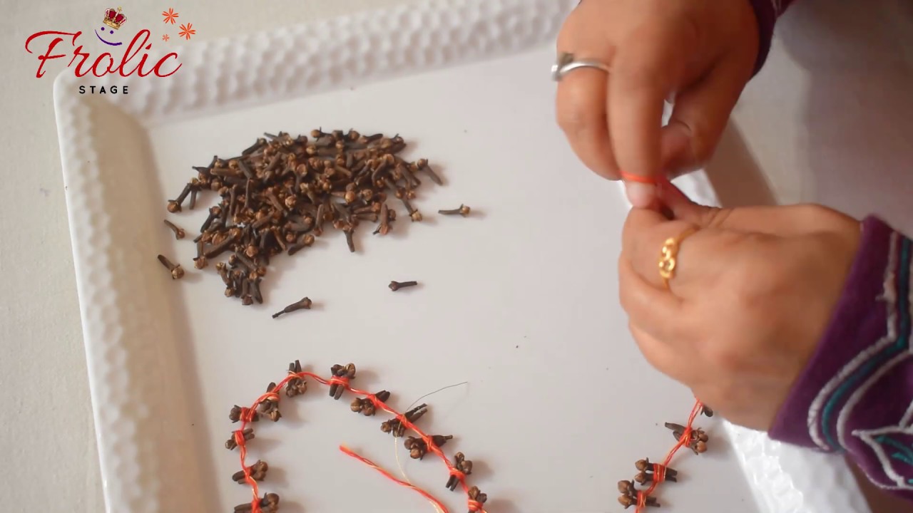 How to string Mala/Clove Mala/लौंग की माला कैसे बनाये /Long ki mala/How to make mala at home/DIY