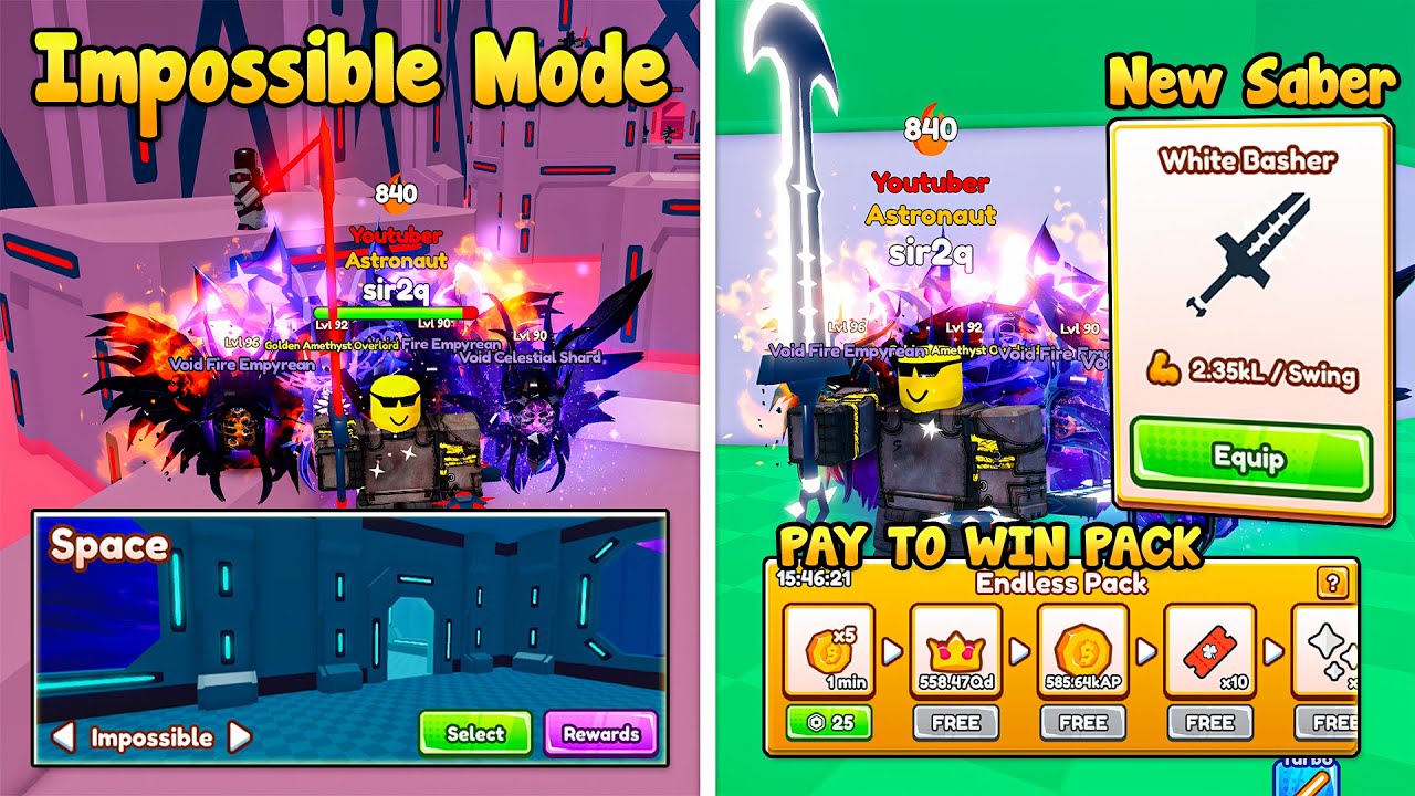 I Tried The New Impossible Dungeons & Got The New Saber In Saber Simulator Roblox!