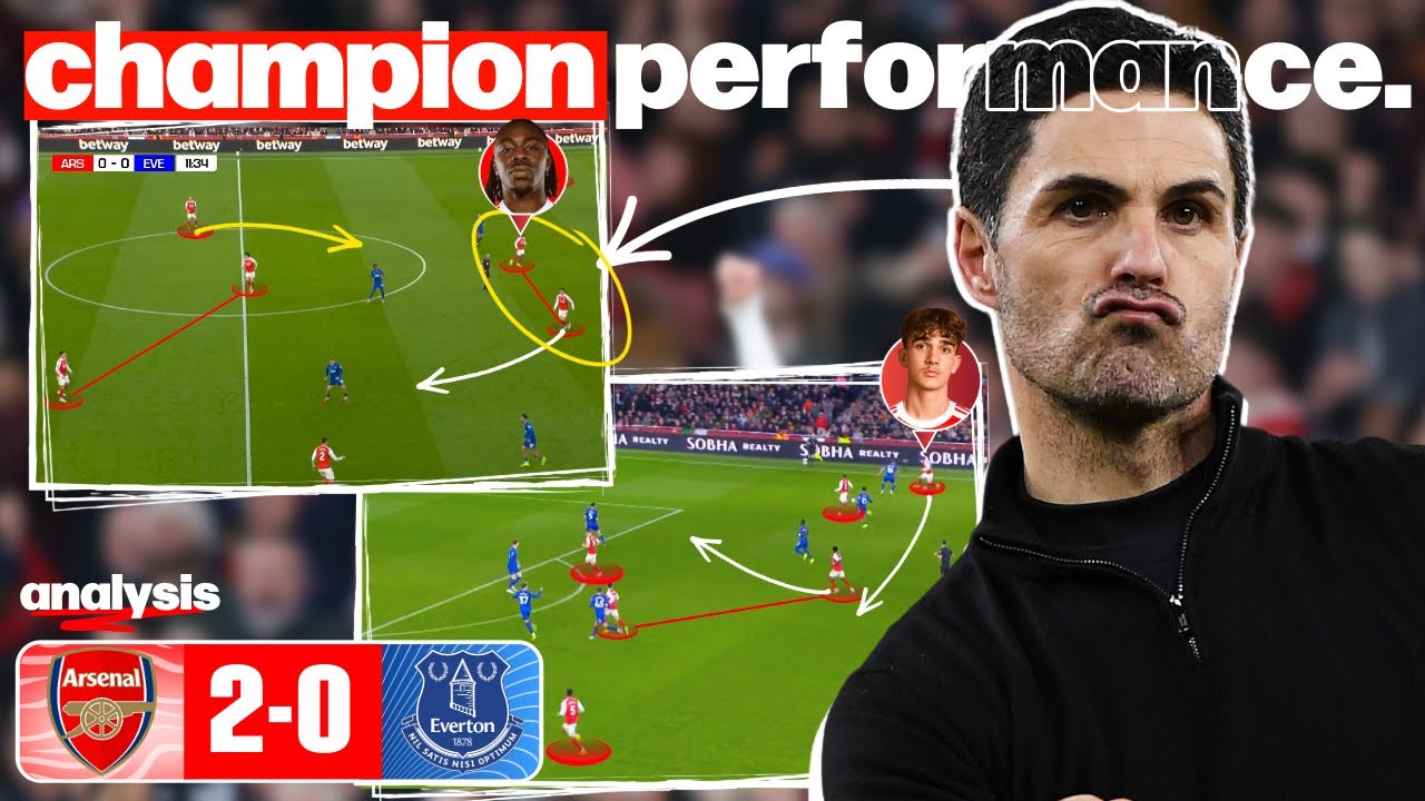 How Arsenal Put One Hand On The TITLE | Arsenal 2-0 Everton Tactical Analysis