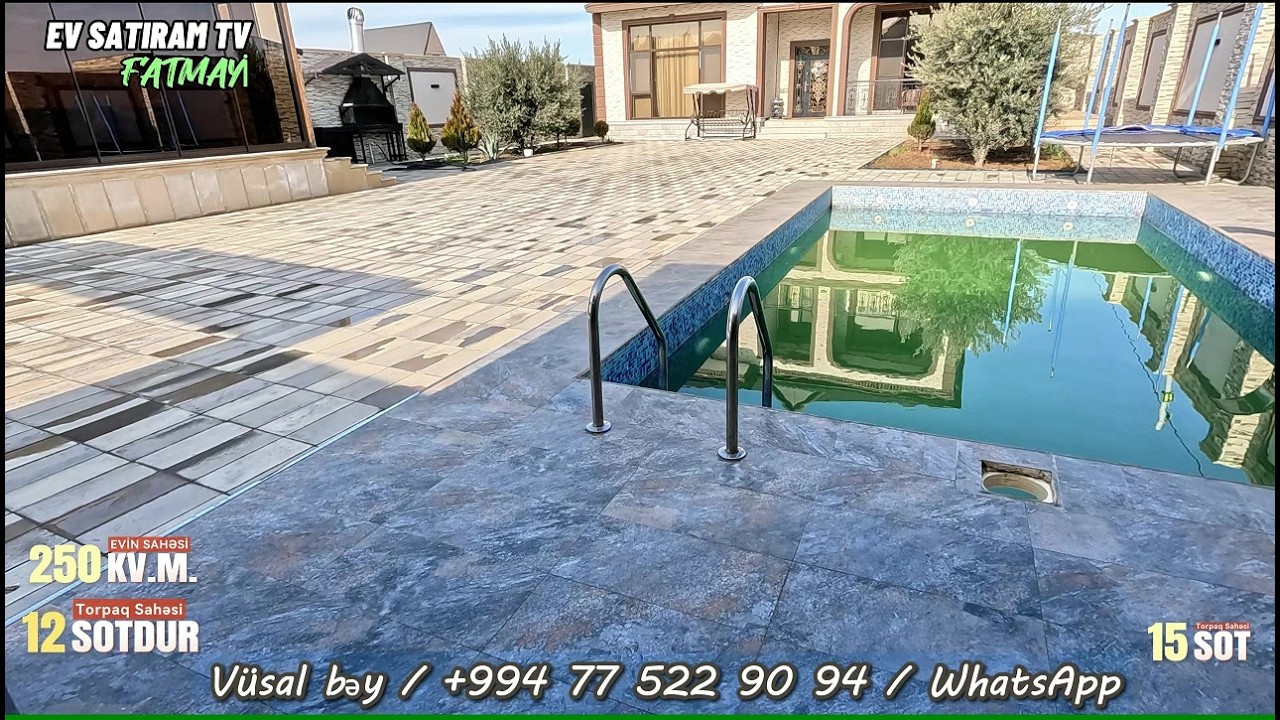 🌟Ev Sahibi Danışır! 👉12 Sotda Müasir Hovuzlu 🌳Bağlı-Bağçalı 🏡Ev Satılır Fatmayı Bağlarında