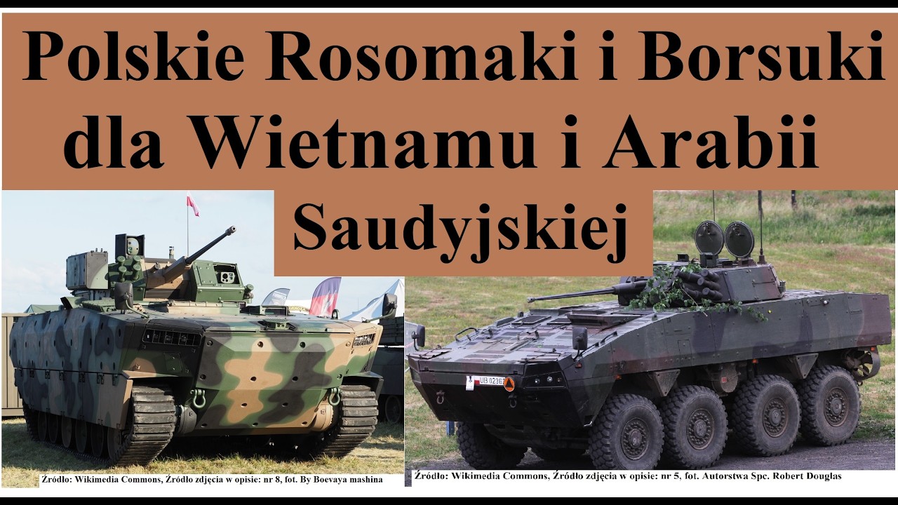 POlskie Rosomaki i Borsuki dla Wietnamu i Arabii Saudyjskiej