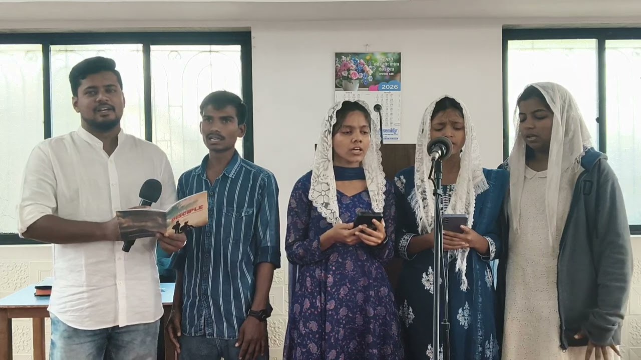 Christian song in Youth Meeting Program 