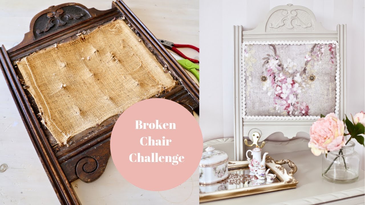 DIY Up-cycled broken chair challenge wit Mr Carrington