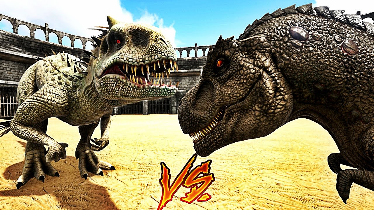 INDOMINUS REX VS T-REX ! | ARK: Survival Evolved !