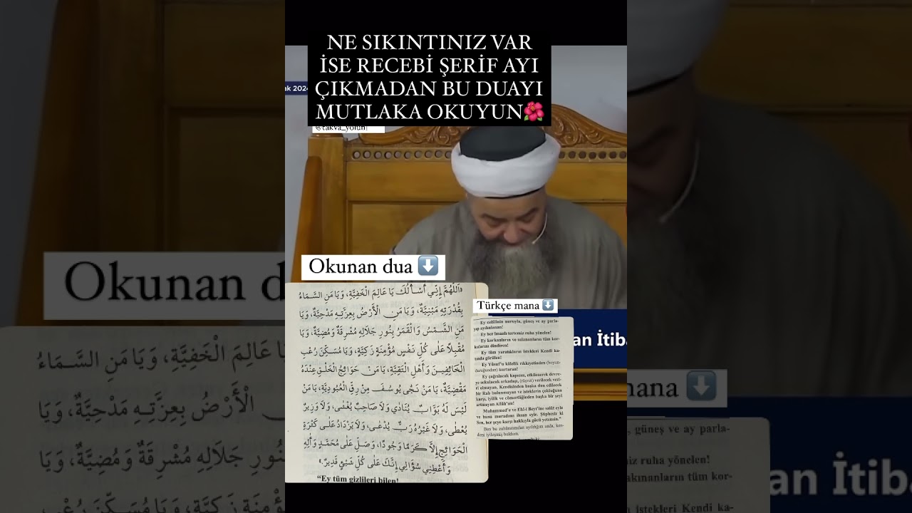Ne sıkıntınız var ise Recebi şerif ayı &ccedil;ıkmadan mutlaka okuyun