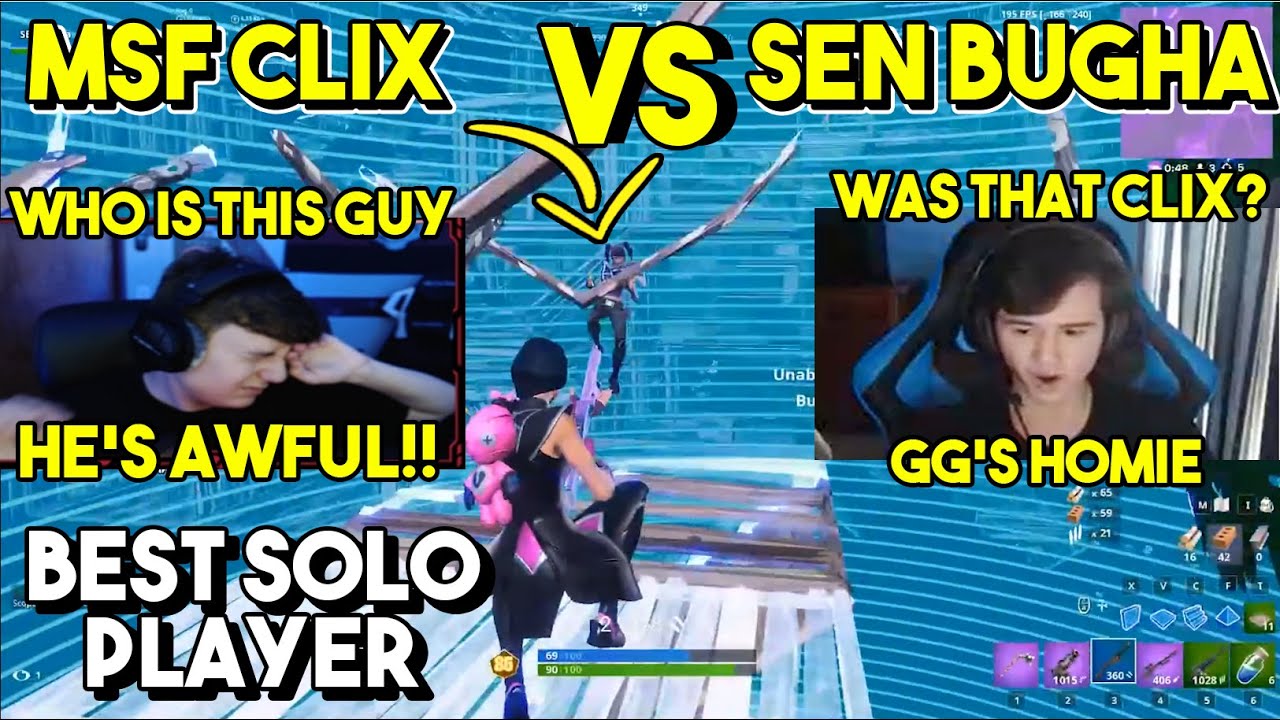 Bugha Fights Clix Twice After Stealing His Loot in a Tournament! *INSANE* 1v1 for The Victory Royale