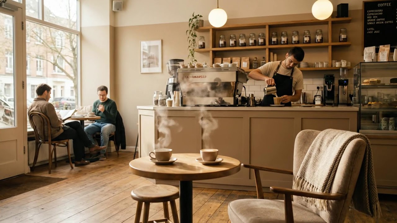 봄 재즈와 함께하는 커피하우스의 정적 🎶☕🌿