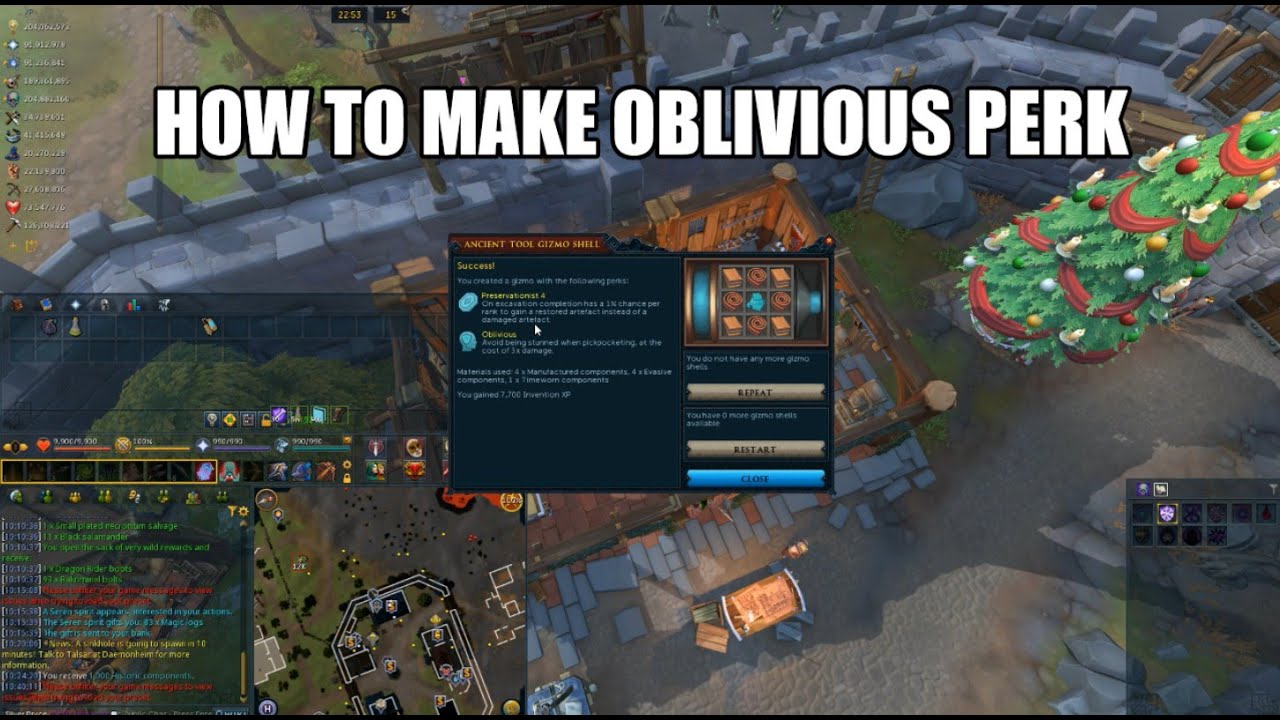 How to make Oblivious perk | Runescape 3