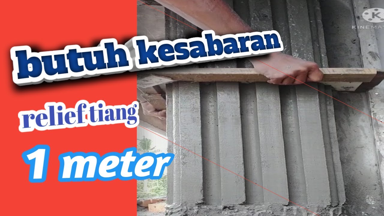 Relief tiang sudut atas dak teras rumah