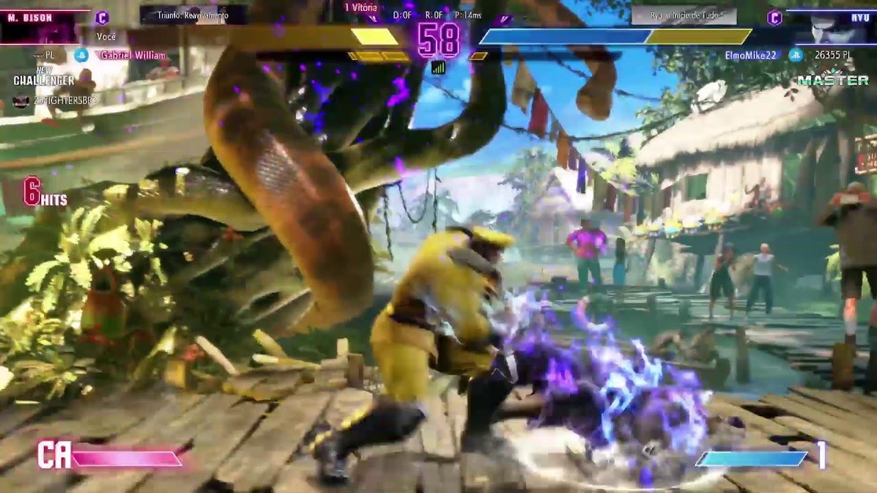 Street Fighter 6, praticando com M.Bison mais lutas  #1 no battle hub