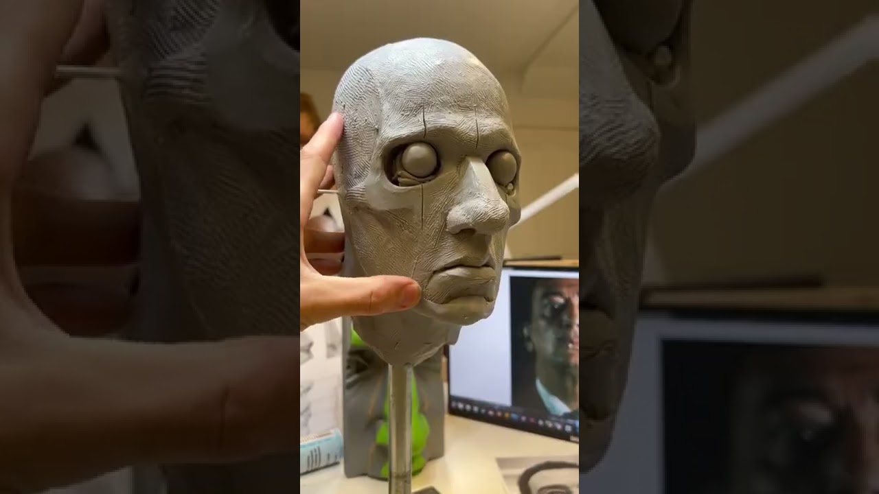 My First Full Face Sculpture #Shorts