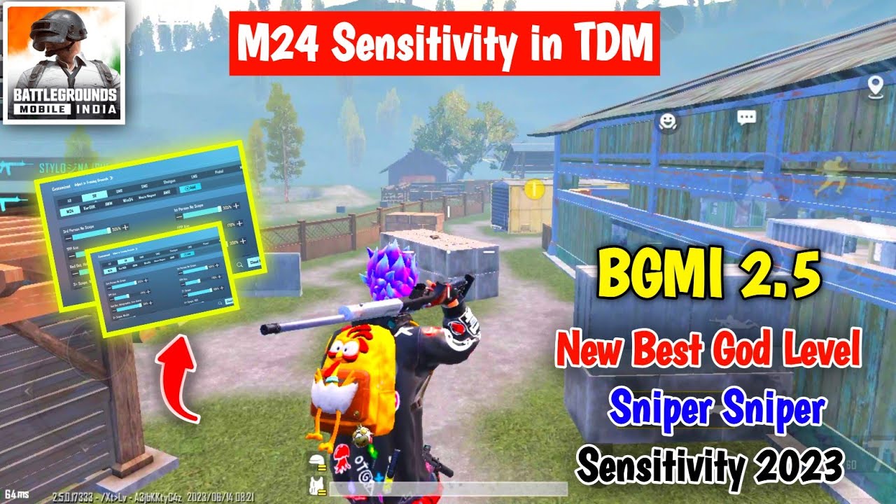 😍 Чувствительность M24 в tdm ✅ | Bgmi 2.5 Лучшая новая чувствительность снайперской винтовки уров...