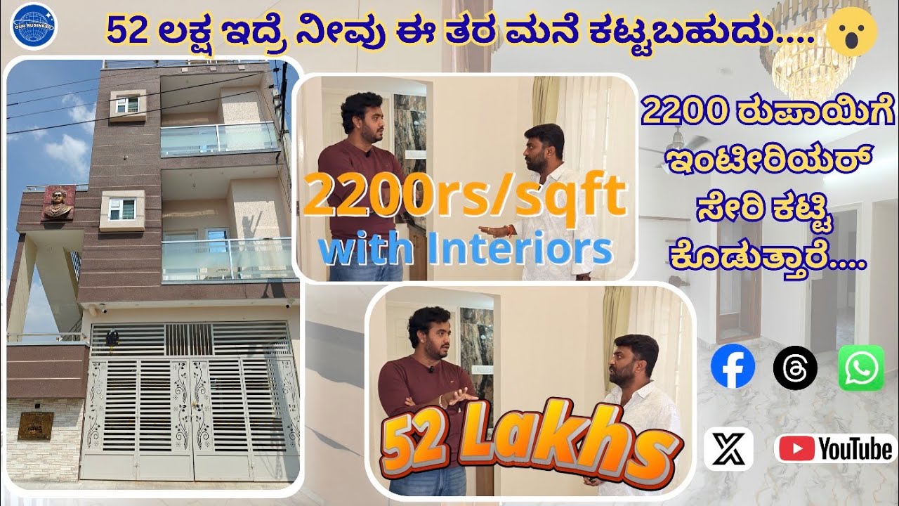 52 LAKHS 😱 ONLY 🫡Best Sites & Construction Services in Bangalore 🚧 | #home #realestate #dreamhome 
