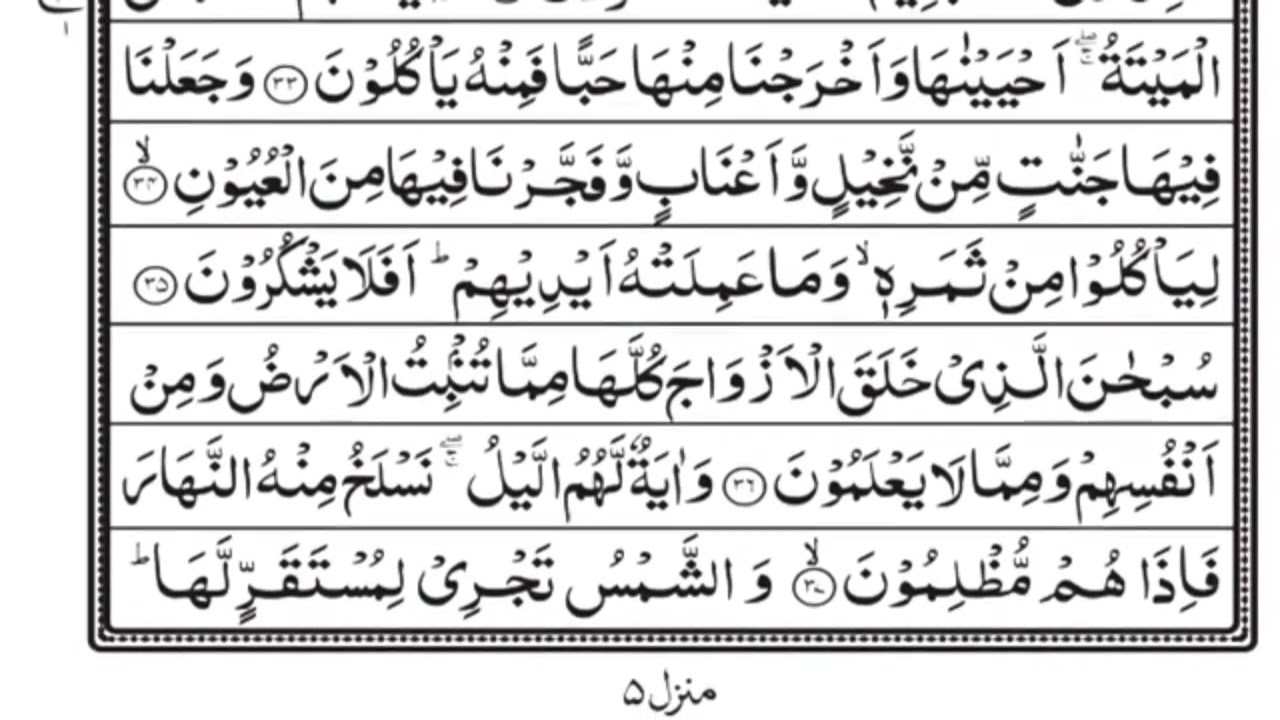 سورۃ یسین کی تلاوت 