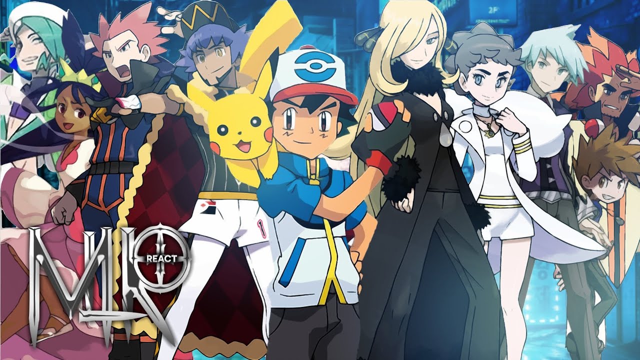 Protagonistas de pokemon Reagindo a Caminho da vitória- Campeões | Chrono |