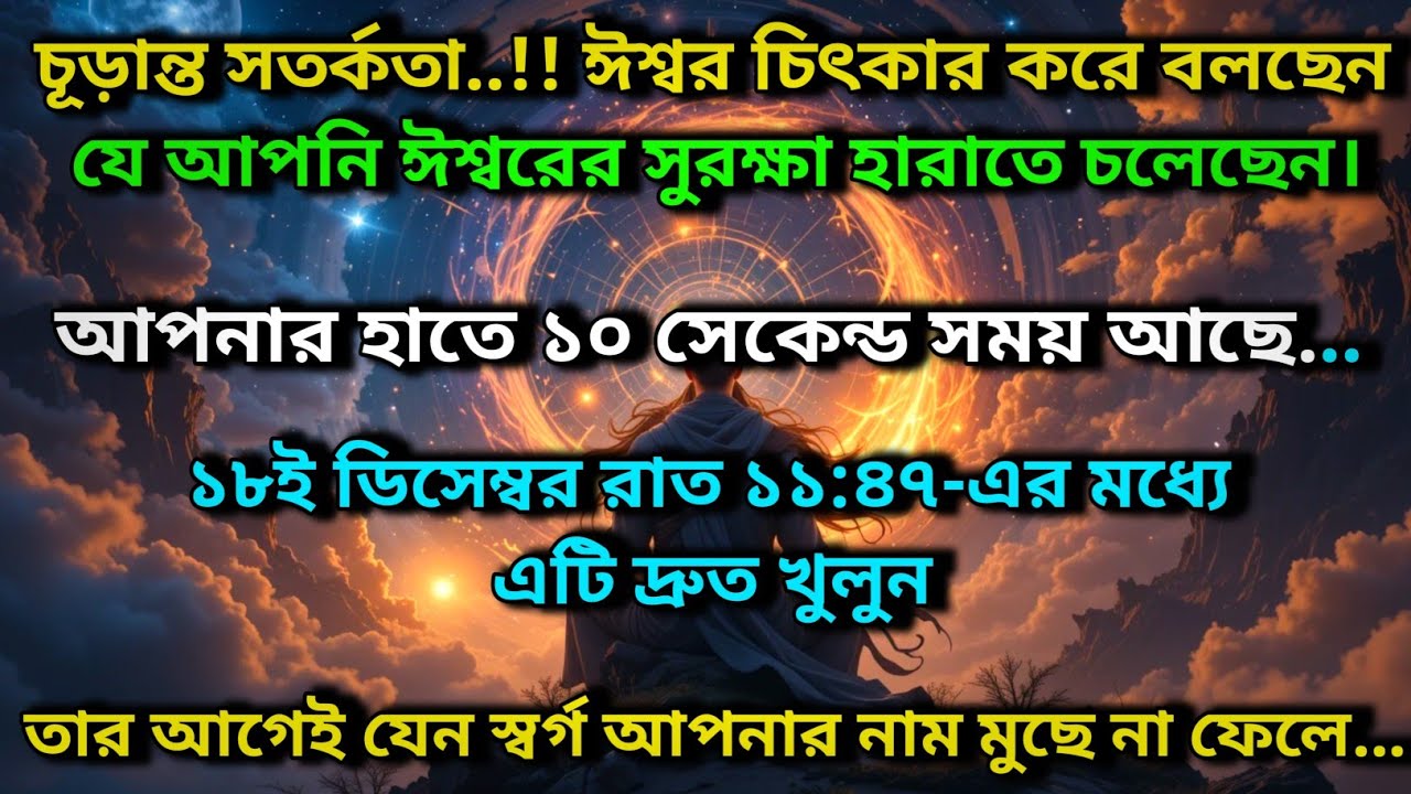 চূড়ান্ত সতর্কতা..!! ঈশ্বর চিৎকার করে বলছেন যে আপনি ঈশ্বরের সুরক্ষা হারাতে চলেছেন ✨ Universe message