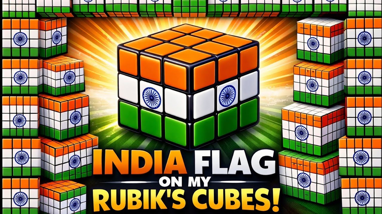 Making India flag on Rubik's Cube
