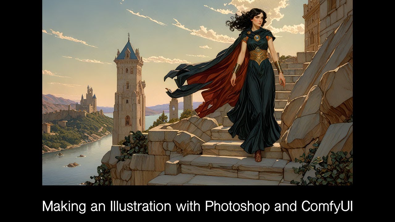 Making an Illustration with Photoshop Teamed with ComfyUI