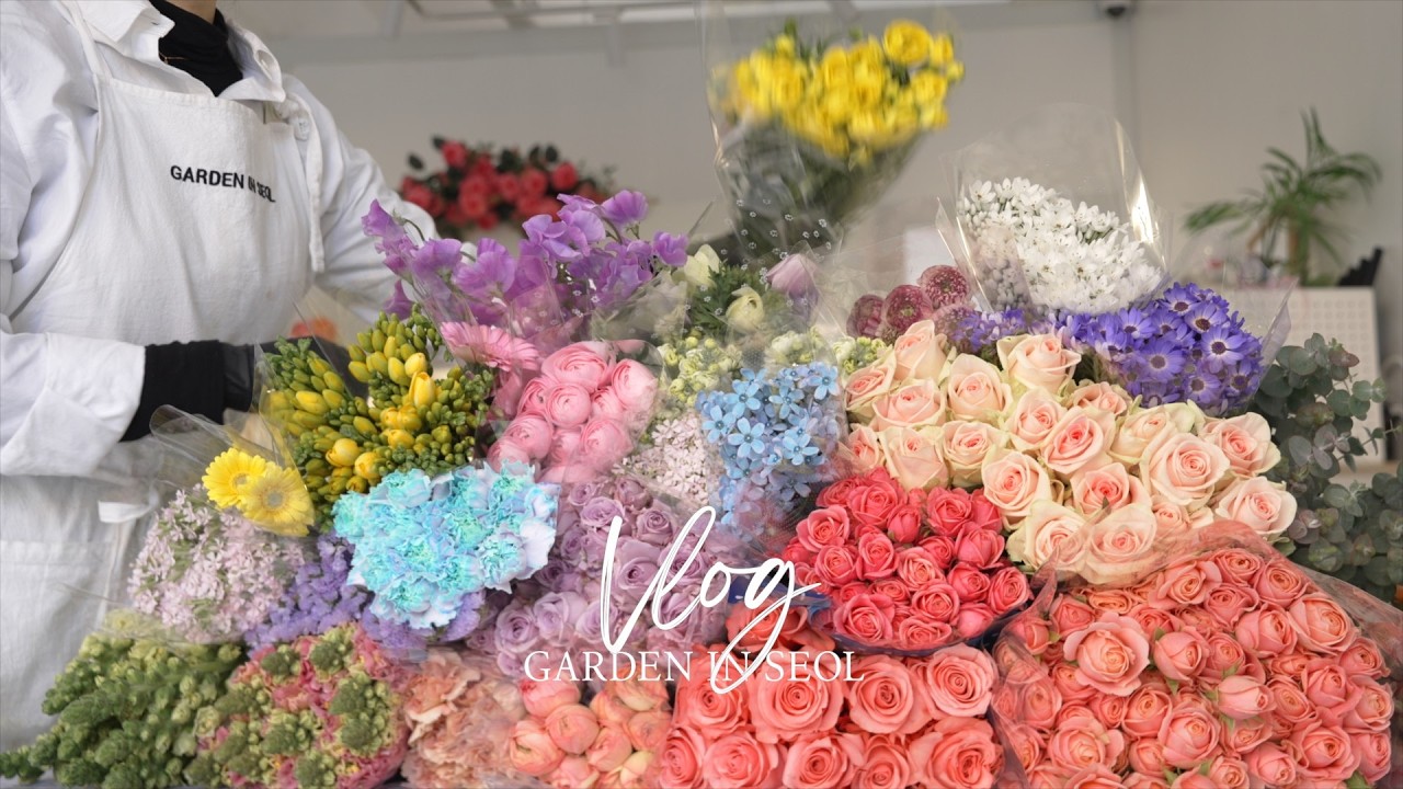 Спокойная повседневная рутина в цветочном магазине в Сеуле 🌷