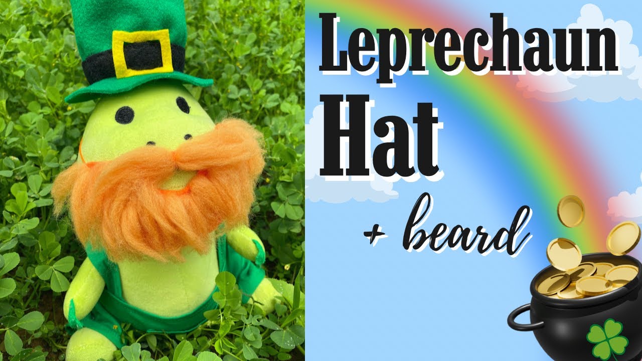 DIY Leprechaun Hat and Beard for a Stuffed Animal | St. Patrick's Day Craft