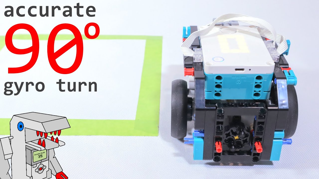 Программируйте точные повороты гироскопа на 90 градусов с помощью LEGO MINDSTORMS 51515