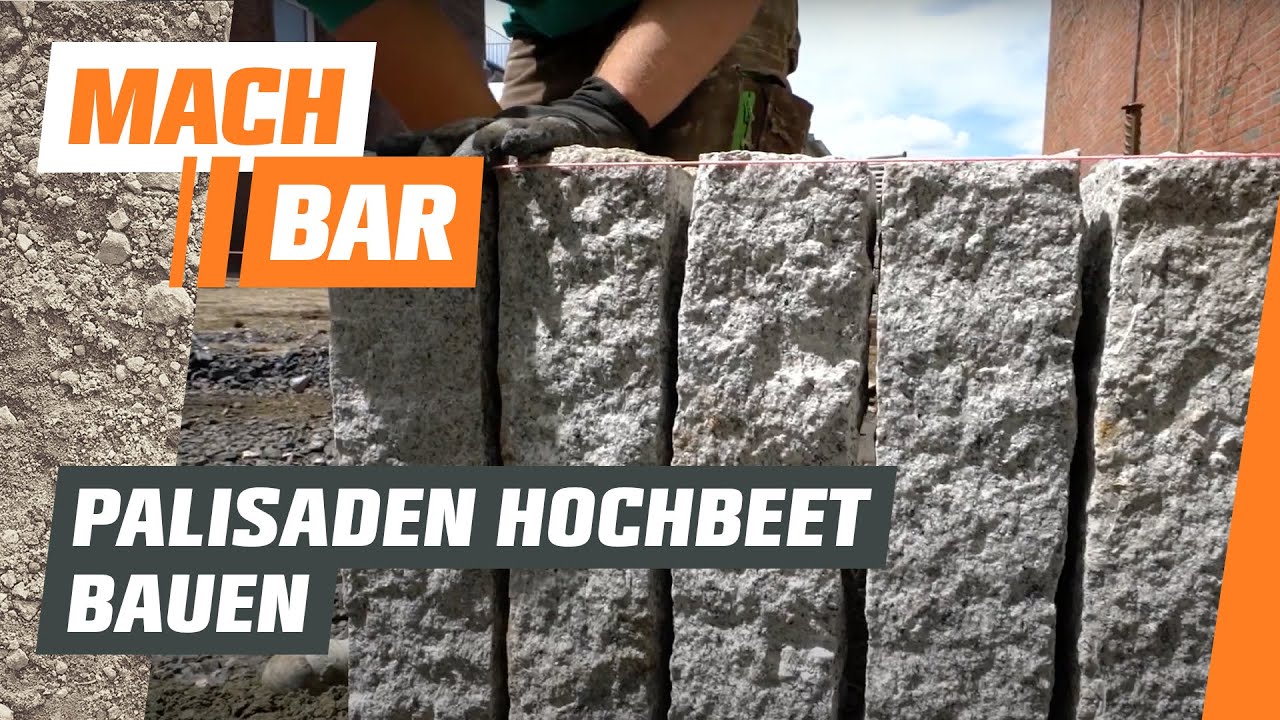 Hochbeet bauen aus Naturstein-Palisaden | OBI