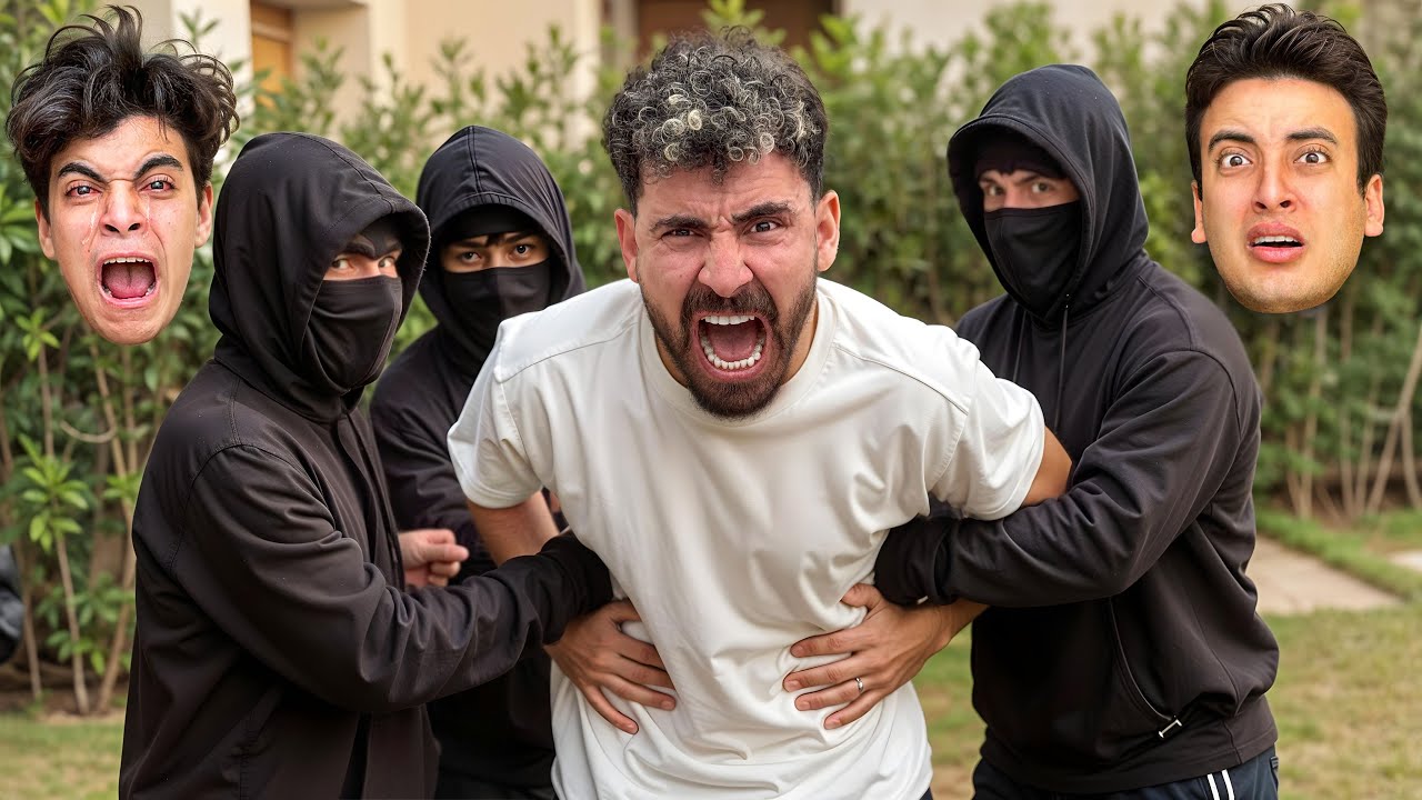 عصابـه مجهوله هجمت علينا😱الحسن والحسين انقذوني😭الشاشه اتكسرت💔!!