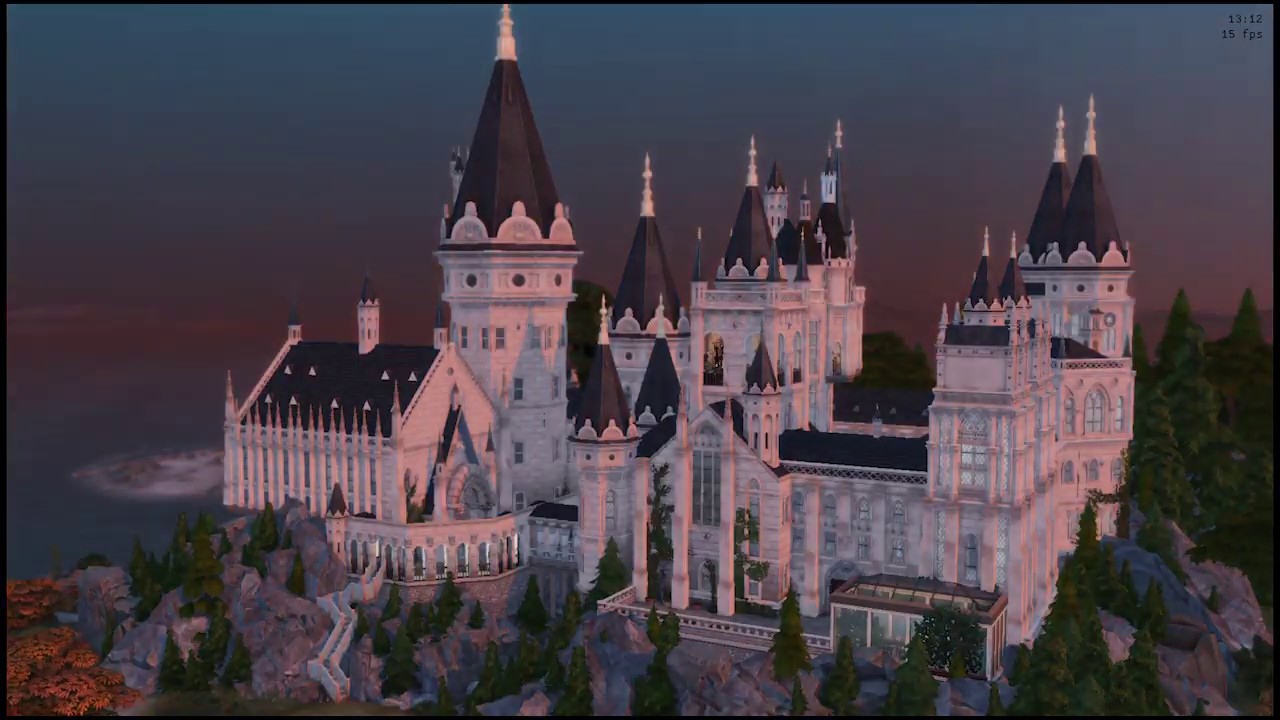 Строю Хогвартс в Симс 4 / Hogwarts. The Sims 4 speed build