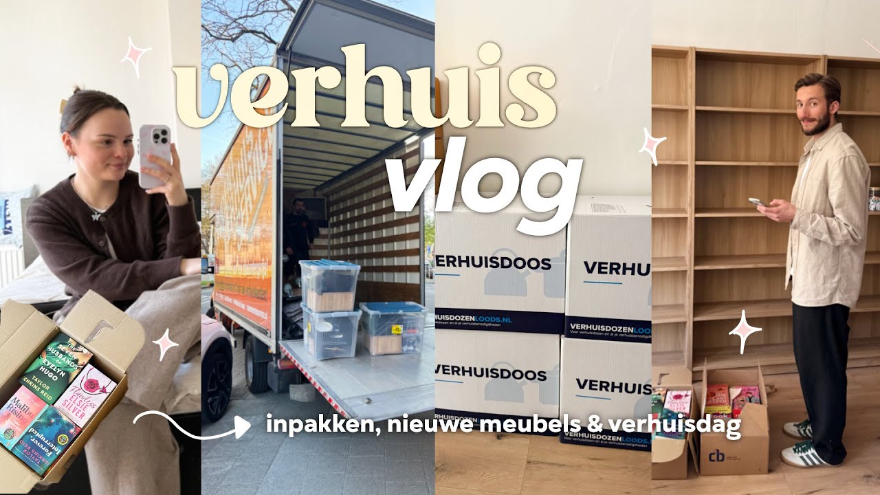 verhuisvlog 📦🩷 inpakken, nieuwe meubels, de verhuisdag & meer!