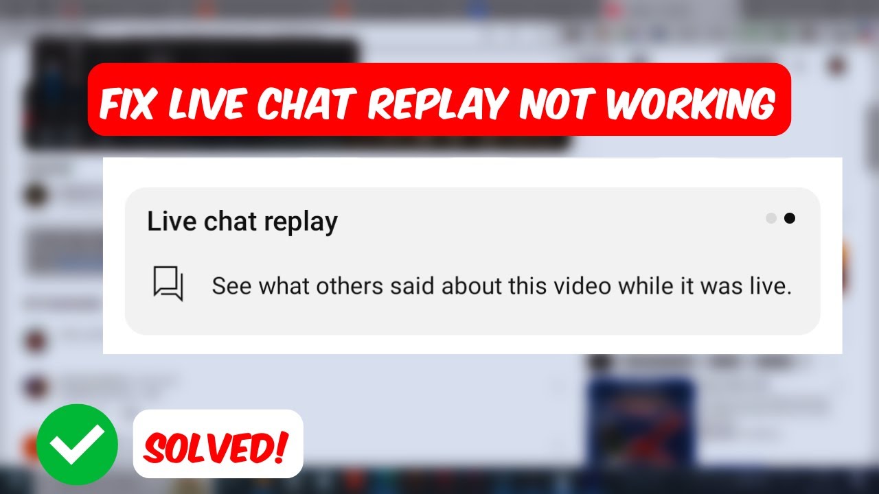 Повтор чата YouTube не отображается (быстрое решение)