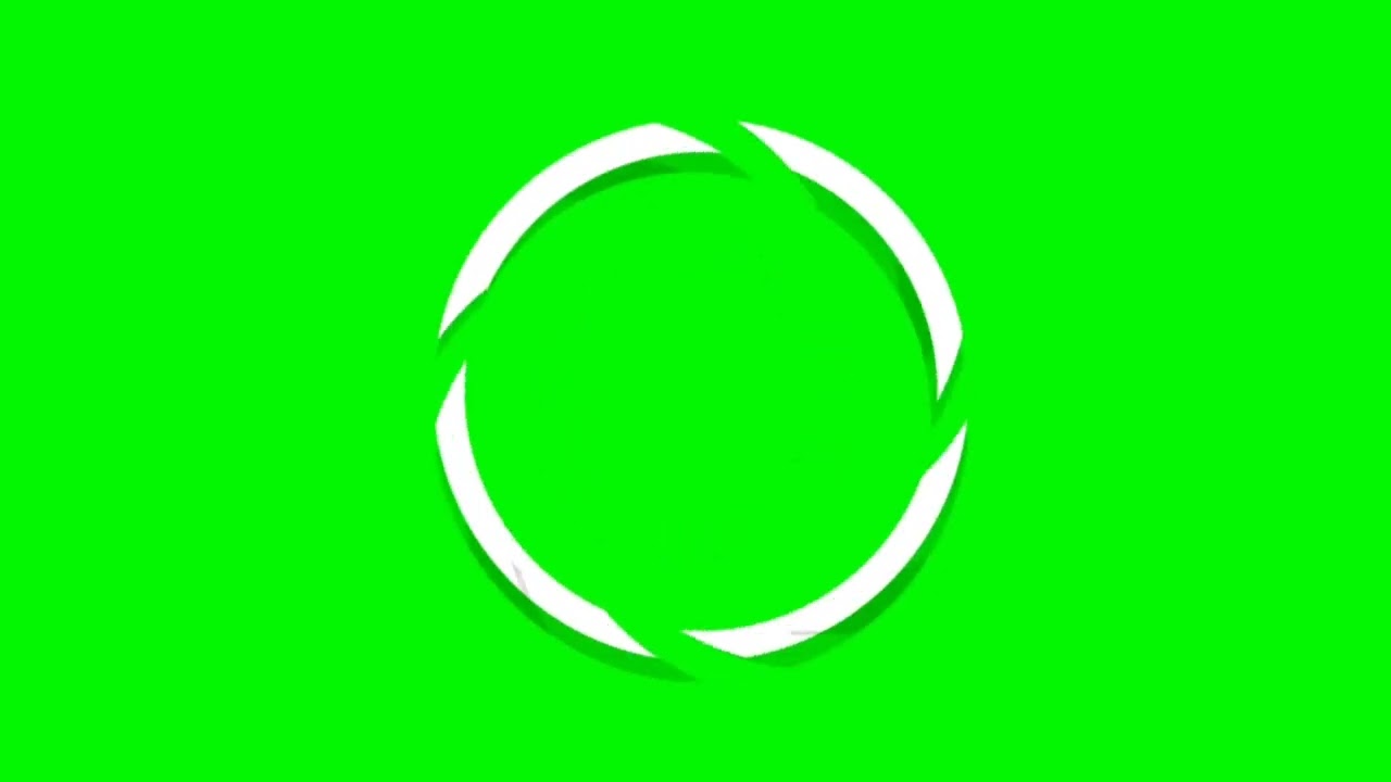 Abstract Circle Motion Graphic Animation on Green Screen Background - 3 Different Size Circle