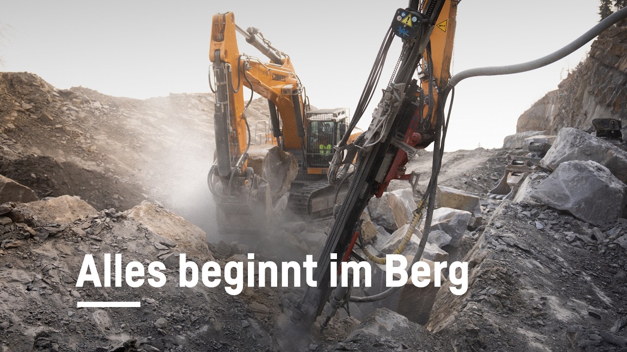 Kraft trifft Pr&auml;zision, Guber Natursteine AG | Liebherr