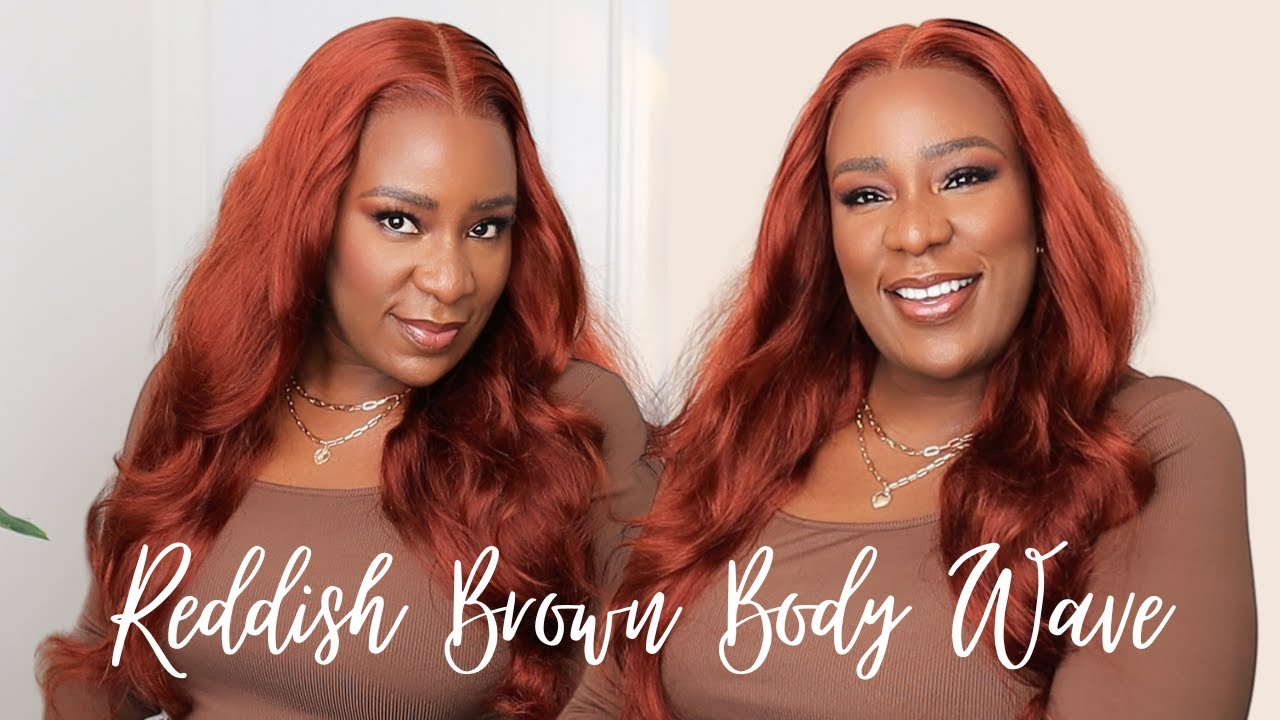 Pretty Hot 🔥 Reddish Brown Body Wave Wig in 26 inches ft Ashimary Hair