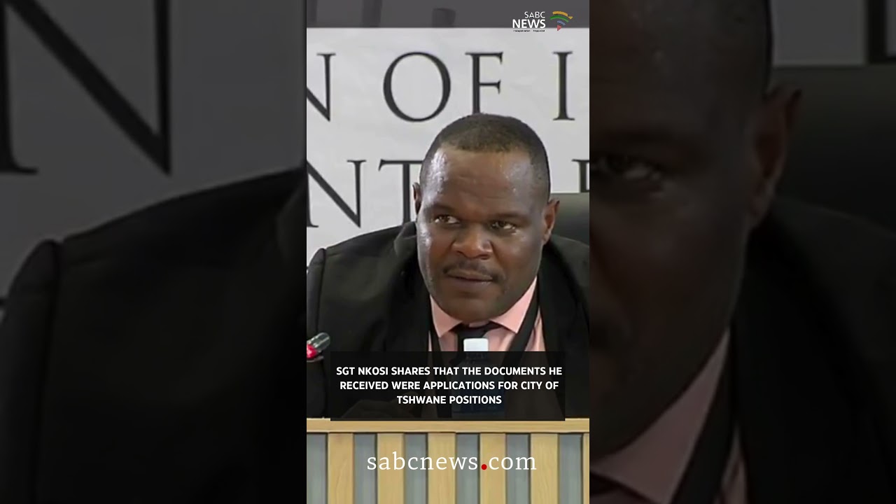 Sgt Nkosi shares that the documents he received were applications for City of Tshwane positions