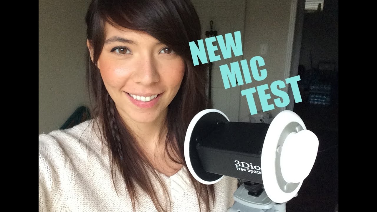 ASMR 3Dio Free Space Mic Test! *Whispers, Crinkles, and Ear Brushing*