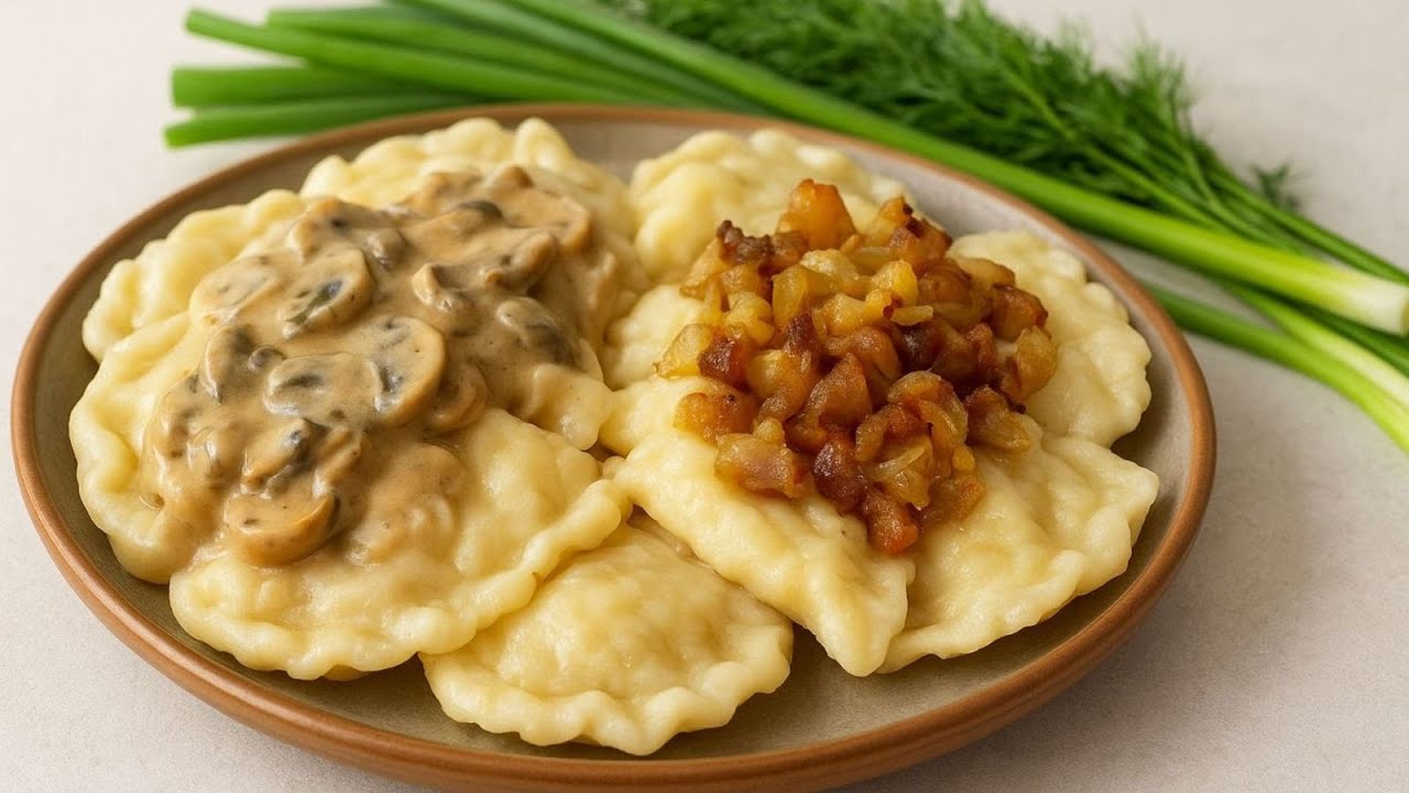 Ukrainian dishes - VARENYKI with POTATOES, CABBAGE, simple, and most importantly - DELICIOUS!!!